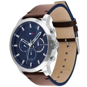 Montre homme Tommy Hilfiger réf. 1791797, mouvement quartz, boîtier 46 mm, cuir – deuxième vue