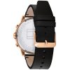 Montre homme Tommy Hilfiger 46 mm réf. 1791798, cadran noir, bracelet cuir – vue de trois-quarts