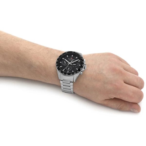 Montre homme Tommy Hilfiger réf. 1791967, chronographe quartz, boîtier 46 mm, acier inoxydable, étanche 50 m – quatrième vue