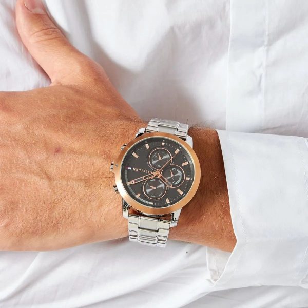 Montre homme Tommy Hilfiger réf. 1792050, mouvement quartz, boîtier 46 mm, acier inoxydable, étanche 50 m – quatrième vue