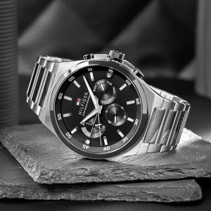 Montre homme Tommy Hilfiger réf. 1792087, mouvement quartz, boîtier 46 mm, acier inoxydable, étanche 50 m – deuxième vue