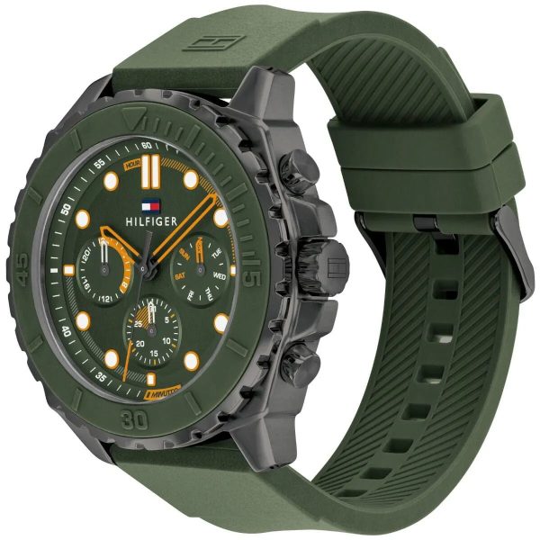 Montre homme Tommy Hilfiger réf. 1710688, mouvement quartz, boîtier 48 mm, silicone – deuxième vue