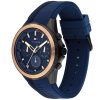 Montre homme Tommy Hilfiger Aiden 44 mm réf. 1791860, cadran bleu, bracelet silicone – vue de trois-quarts