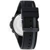 Montre homme Tommy Hilfiger Aiden 44 mm réf. 1791861, cadran noir, bracelet silicone – vue de trois-quarts