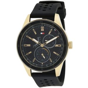 Montre homme Tommy Hilfiger Austin réf. 1791636, mouvement quartz, boîtier 44 mm, silicone, étanche 50 m – deuxième vue