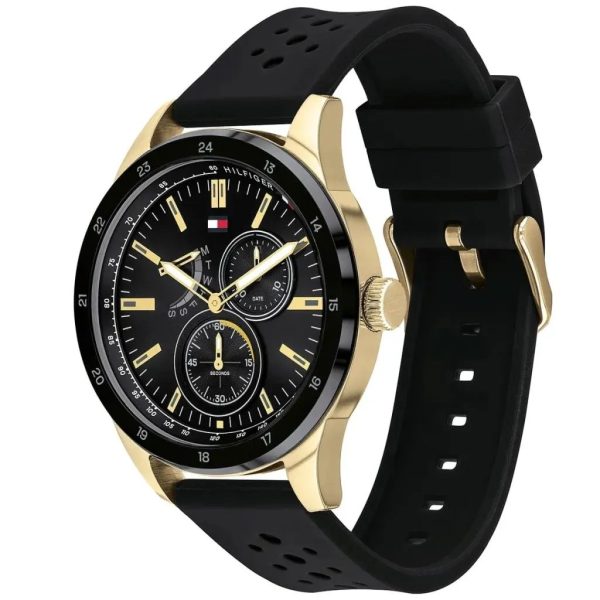 Montre homme Tommy Hilfiger Austin réf. 1791636, mouvement quartz, boîtier 44 mm, silicone, étanche 50 m – quatrième vue
