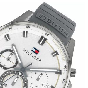 Montre homme Tommy Hilfiger Baker réf. 1791972, chronographe quartz, acier inoxydable, silicone – vue principale, Horlova Maroc