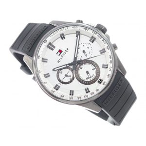 Montre homme Tommy Hilfiger Baker réf. 1791972, chronographe quartz, acier inoxydable, silicone – deuxième vue
