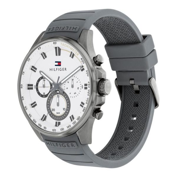 Montre homme Tommy Hilfiger Baker réf. 1791972, chronographe quartz, acier inoxydable, silicone – quatrième vue