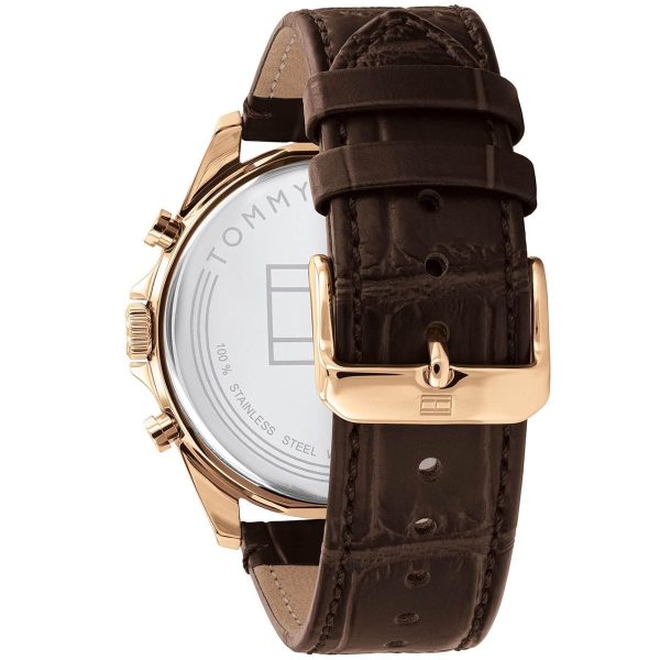 Montre homme Tommy Hilfiger Baker réf. 1710453, mouvement quartz, boîtier 43,5 mm, cuir – quatrième vue