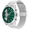 Montre homme Tommy Hilfiger Baker 44 mm réf. 1710647, cadran vert, bracelet acier – vue de trois-quarts