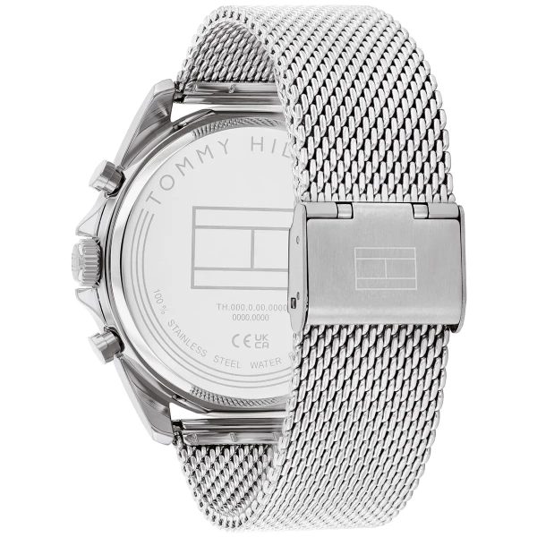Montre homme Tommy Hilfiger Baker 44 mm réf. 1710647, cadran vert, bracelet acier – autre angle