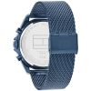 Montre homme Tommy Hilfiger Baker 44 mm réf. 1710648, cadran bleu, bracelet acier – autre angle