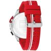 Montre homme Tommy Hilfiger Bank 46 mm réf. 1792170, cadran rouge, mouvement quartz chronographe – autre angle