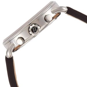 Montre homme Tommy Hilfiger Briggs réf. 1791424, cadran bleu, bracelet cuir – vue de trois-quarts