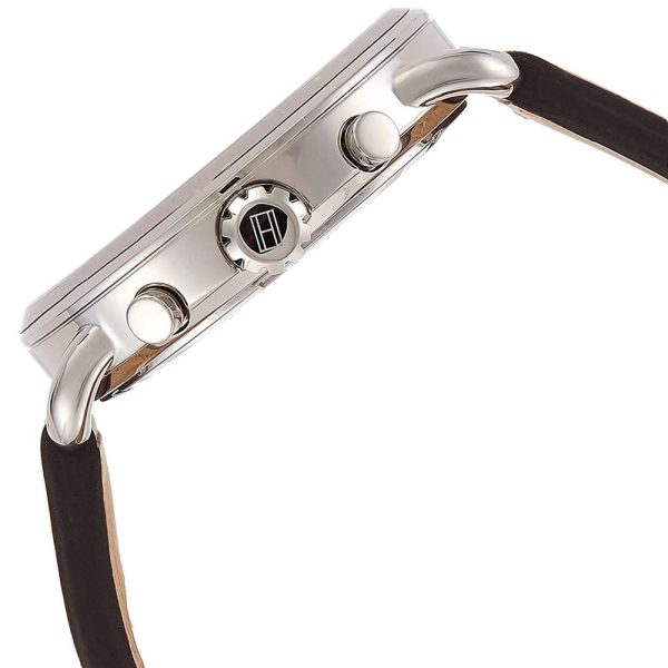 Montre homme Tommy Hilfiger Briggs réf. 1791424, cadran bleu, bracelet cuir – vue de trois-quarts