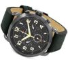 Montre homme Tommy Hilfiger Briggs 46 mm réf. 1791426, cadran noir, bracelet cuir – vue de trois-quarts