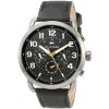 Montre homme Tommy Hilfiger Briggs 46 mm réf. 1791426, cadran noir, bracelet cuir – autre angle