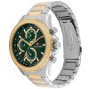 Montre homme Tommy Hilfiger Clark 46 mm réf. 1792079, cadran vert, mouvement quartz – vue de trois-quarts