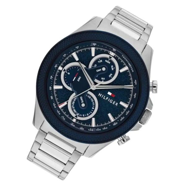 Montre homme Tommy Hilfiger Clark réf. 1792080, mouvement quartz, boîtier 46 mm, acier inoxydable – troisième vue