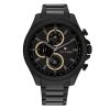 Montre homme Tommy Hilfiger Clark 46 mm réf. 1792081, cadran noir, mouvement quartz – vue de face | Horlova Maroc