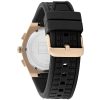 Montre homme Tommy Hilfiger Connor Bracelet 44 mm réf. 1791931, cadran noir, bracelet silicone – vue de trois-quarts