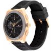 Montre homme Tommy Hilfiger Connor Bracelet 44 mm réf. 1791931, cadran noir, bracelet silicone – autre angle