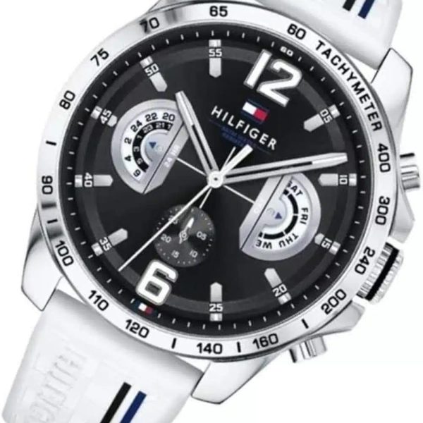 Montre homme Tommy Hilfiger Decker réf. 1791475, mouvement quartz, boîtier 44 mm, cuir, étanche 50 m – deuxième vue