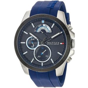 Montre homme Tommy Hilfiger Decker réf. 1791350, mouvement quartz, boîtier 46 mm, silicone, étanche 50 m – deuxième vue