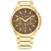 Montre homme Tommy Hilfiger Dexter 46 mm réf. 1792090, cadran marron, mouvement quartz – vue de face | Horlova Maroc