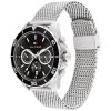 Montre homme Tommy Hilfiger Dual Time 43 mm réf. 1792092, cadran noir – vue de trois-quarts