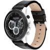 Montre homme Tommy Hilfiger Harley 46 mm réf. 1791894, cadran noir, bracelet cuir – vue de trois-quarts