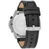 Montre homme Tommy Hilfiger Harley 46 mm réf. 1791894, cadran noir, bracelet cuir – autre angle