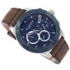Montre homme Tommy Hilfiger Harley 46 mm réf. 1791895, cadran bleu, mouvement quartz – vue rapprochée