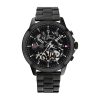 Montre homme Tommy Hilfiger Henry 44 mm réf. 1710478, cadran noir, bracelet acier – vue rapprochée