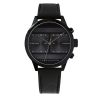 Montre homme Tommy Hilfiger Icon 40 mm réf. 1791595, cadran noir, mouvement quartz – vue de face | Horlova Maroc