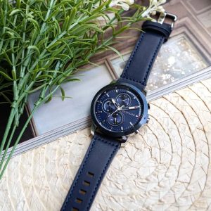 Montre homme Tommy Hilfiger Jameson réf. 1792051, mouvement quartz, boîtier 46 mm, cuir, étanche 50 m – deuxième vue