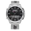 Montre homme Tommy Hilfiger Jeans 46 mm réf. 1791765, cadran noir, bracelet acier – vue de face | Horlova Maroc