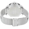Montre homme Tommy Hilfiger Jeans 46 mm réf. 1791765, cadran noir, bracelet acier – vue rapprochée