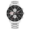 Montre homme Tommy Hilfiger Jimmy 44 mm réf. 1791950, cadran noir, mouvement quartz – vue de face | Horlova Maroc