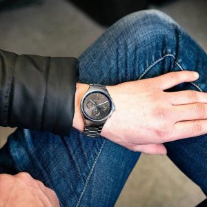 Montre homme Tommy Hilfiger Justin réf. 1792054, mouvement quartz, boîtier 44 mm, acier inoxydable – vue principale, Horlova Maroc