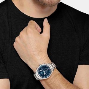 Montre homme Tommy Hilfiger Kyle Double Temps réf. 1791632, mouvement quartz, boîtier 44 mm – vue principale, Horlova Maroc