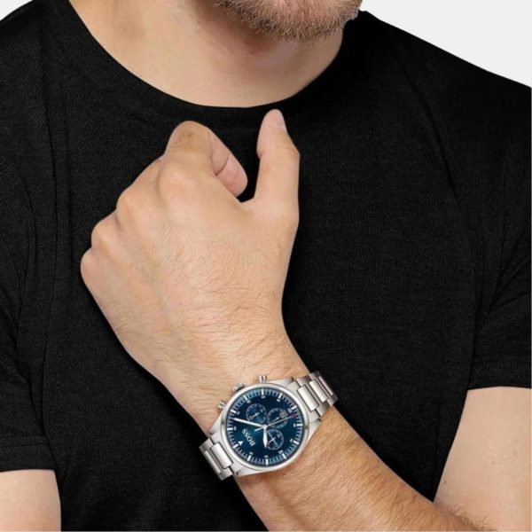 Montre homme Tommy Hilfiger Kyle Double Temps réf. 1791632, mouvement quartz, boîtier 44 mm – vue principale, Horlova Maroc