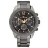 Montre homme Tommy Hilfiger Lars 46 mm réf. 1792061, cadran noir, bracelet acier, mouvement quartz – vue de face | Horlova Maroc