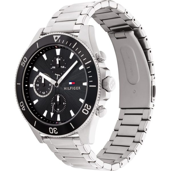 Montre homme Tommy Hilfiger Larson réf. 1791916, boîtier 44 mm, acier inoxydable – vue principale, Horlova Maroc