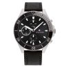 Montre homme Tommy Hilfiger Larson 46 mm réf. 1791984, cadran noir, mouvement quartz – vue de face | Horlova Maroc