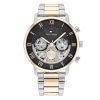 Montre homme Tommy Hilfiger Legend 44 mm réf. 1710570, cadran gris, mouvement quartz – vue de face | Horlova Maroc