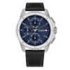 Montre homme Tommy Hilfiger Navy 44 mm réf. 1710619, cadran bleu marine, mouvement quartz – vue de face | Horlova Maroc