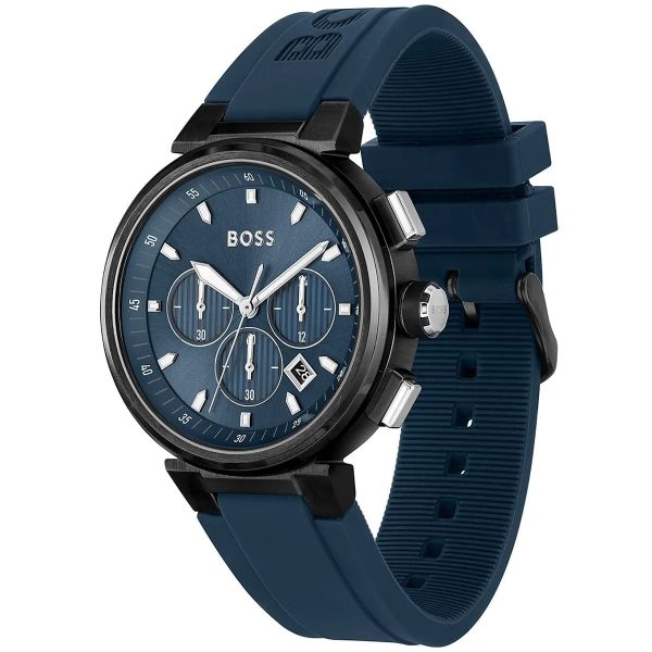 Montre homme Tommy Hilfiger ONE réf. 1513998, mouvement quartz, boîtier 44 mm, acier inoxydable, silicone, verre minéral – deuxième vue