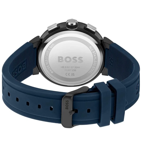 Montre homme Tommy Hilfiger ONE réf. 1513998, mouvement quartz, boîtier 44 mm, acier inoxydable, silicone, verre minéral – troisième vue